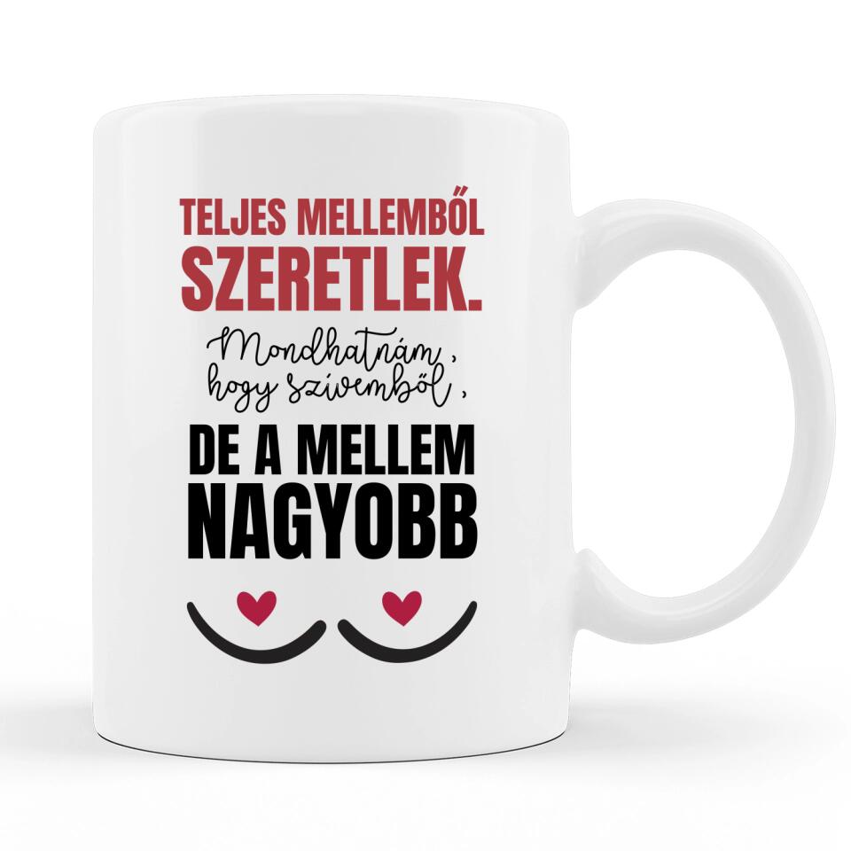 Valentin napi Bögre Pároknak - Álló Chibi Karakterek - Változtatható Idézettel