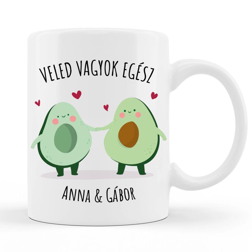 Valentin napi Szöveges Bögre - Avokádók