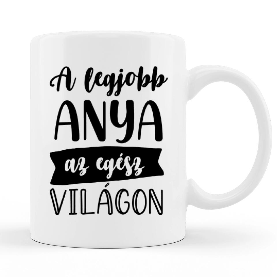 Nőnapi Bögre - Ülő karakterekkel - Változtatható Idézettel