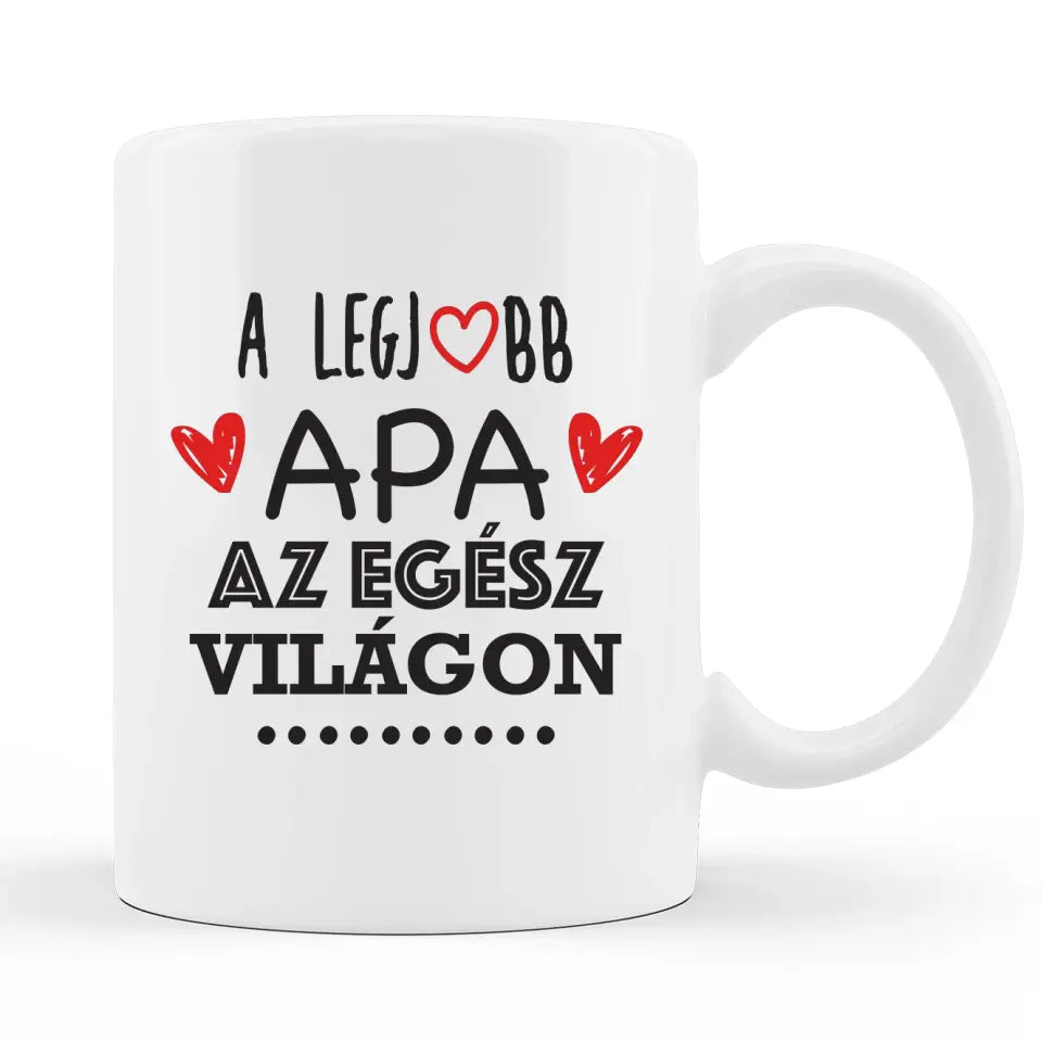 Egyedi Apák Napi Bögre Nagypapáknak - Akár 6 unokával - Apák napi ajándékötlet