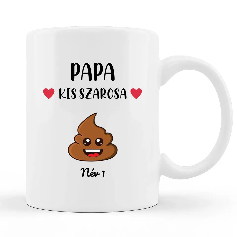 Papa kis szarosai - Apák Napi Bögre Papának - Akár 8 karakterrel