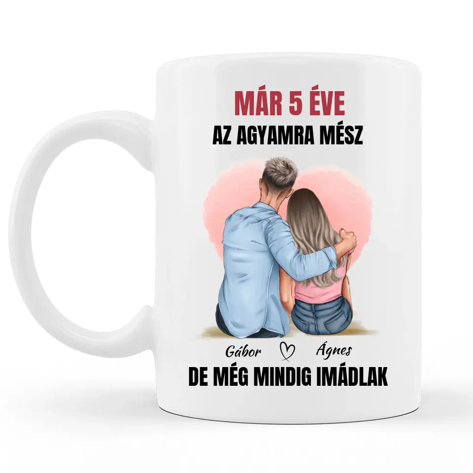 Valentin napi Bögre - Agyamra mész - Személyre Szabható Karakterekkel