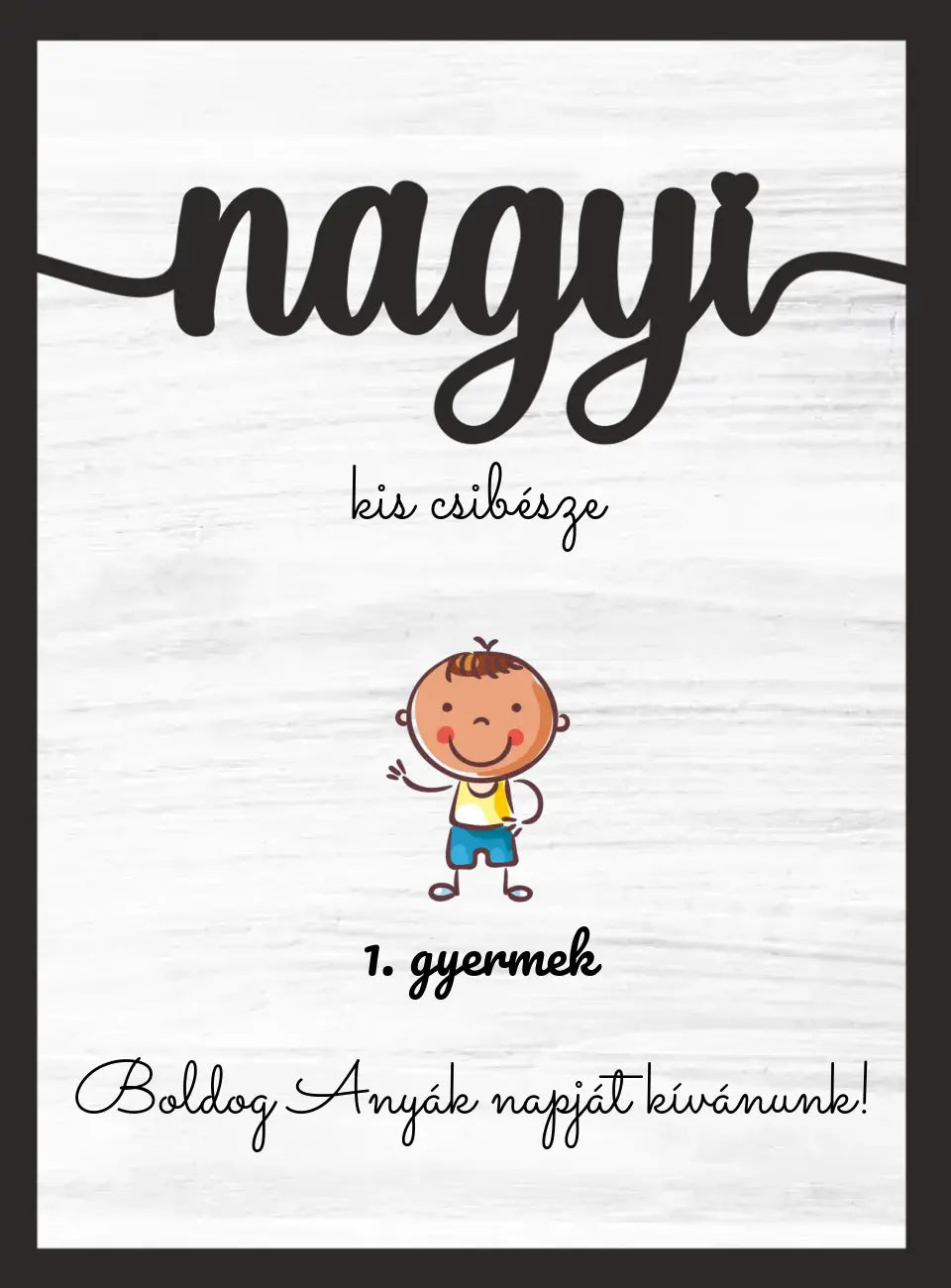 Nagyi és gyermekek - 2 rétegű asztali dísz