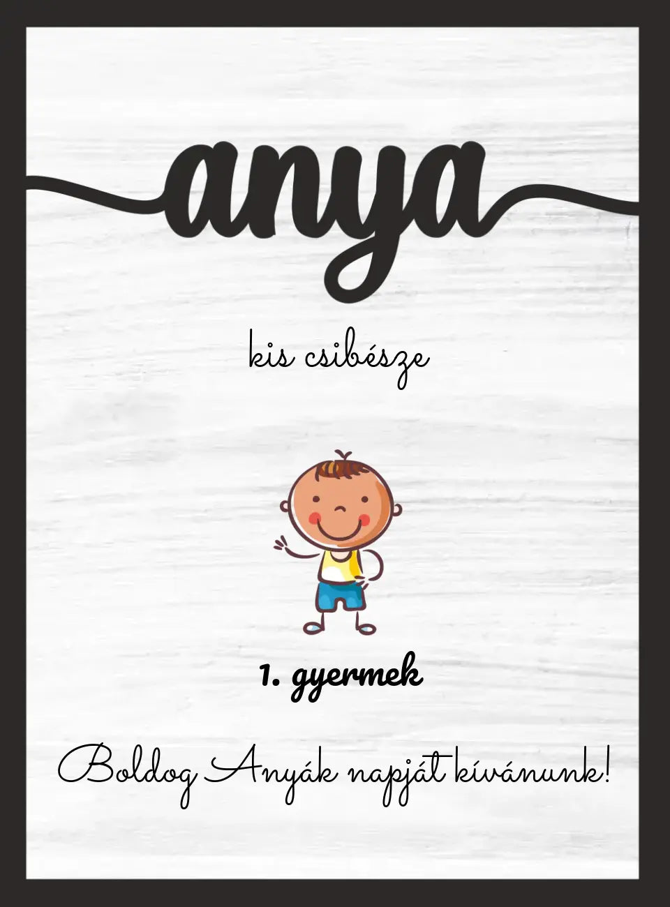 Anya és gyermekek - 2 rétegű asztali dísz