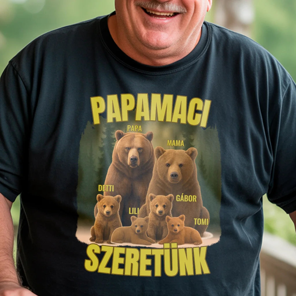 PAPAMACI Póló - Ajándékötlet Papának