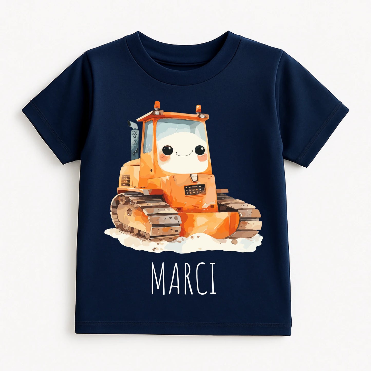 Navy Blue T-shirt on White Background