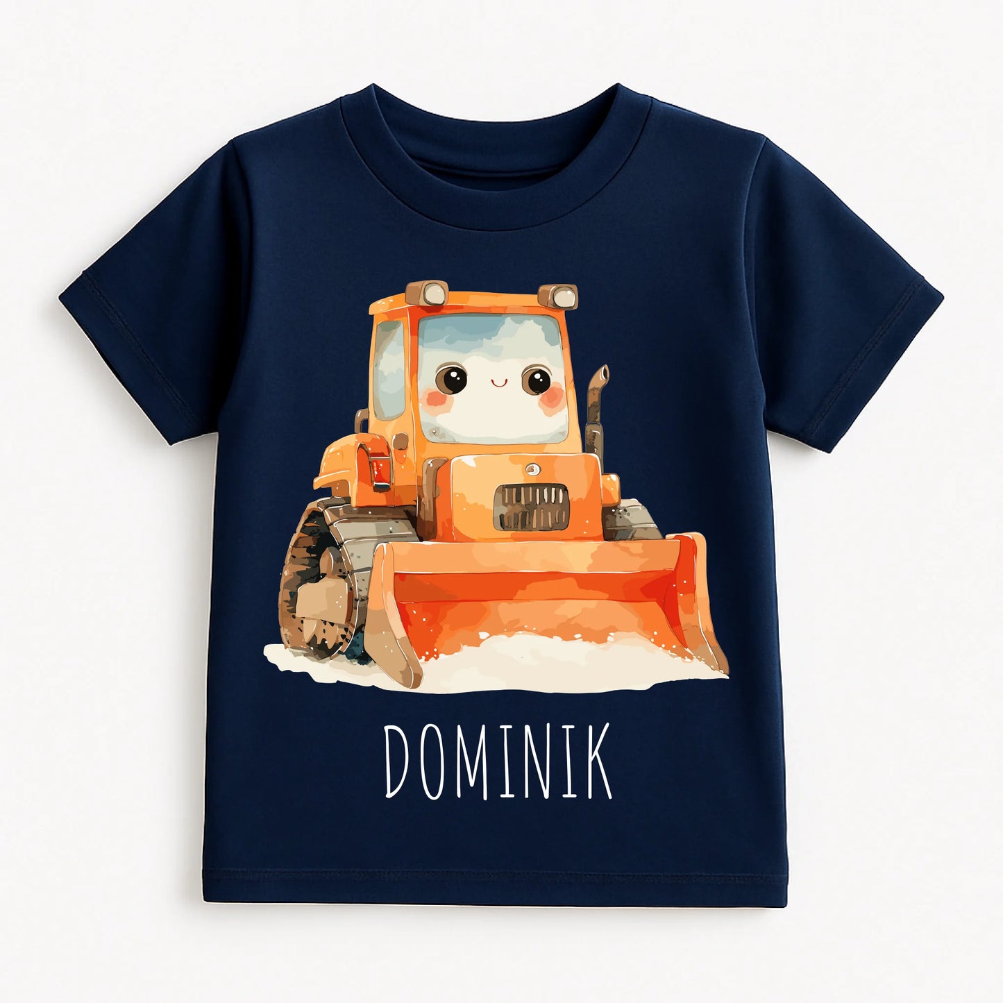 Navy Blue T-shirt on White Background