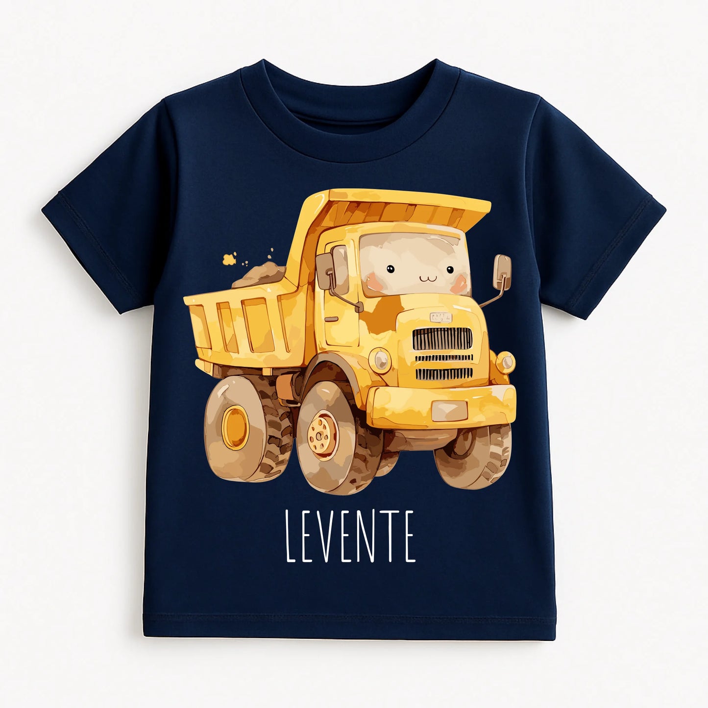 Navy Blue T-shirt on White Background
