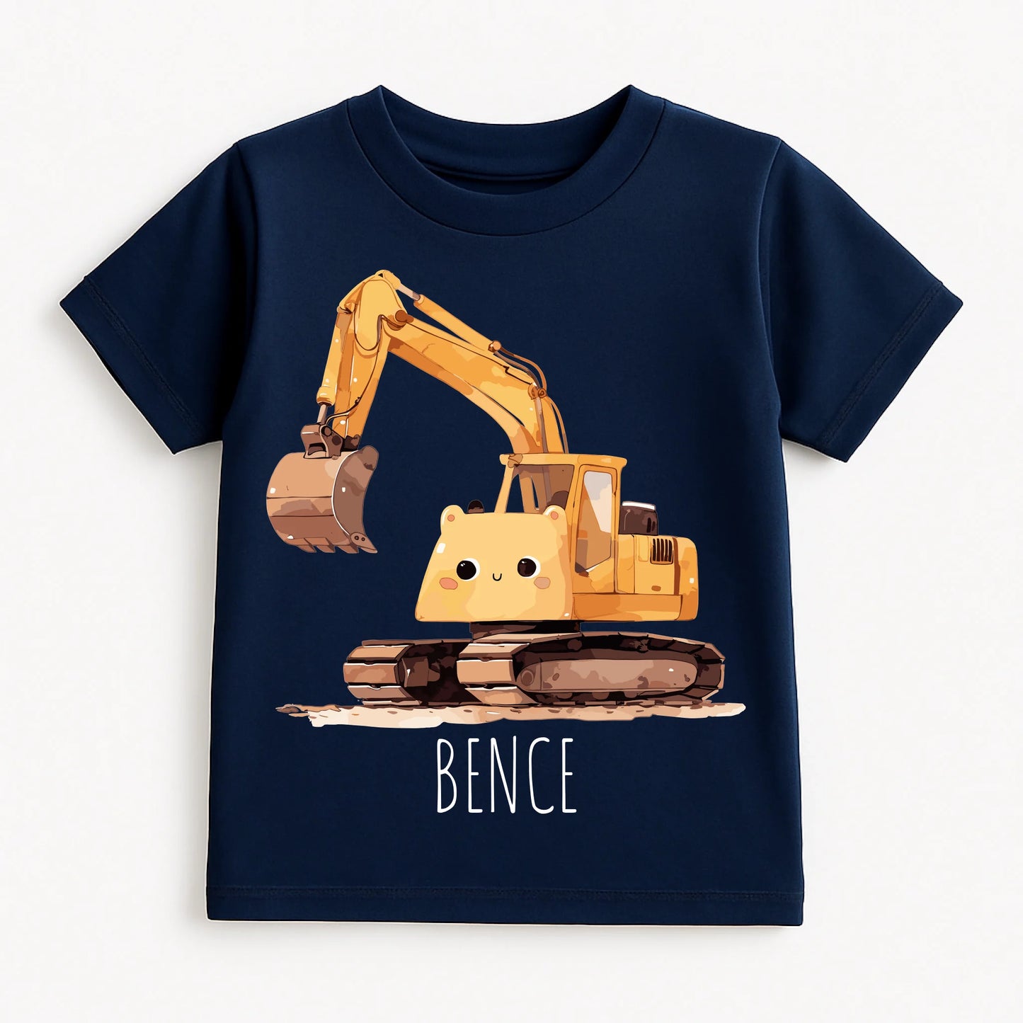Navy Blue T-shirt on White Background
