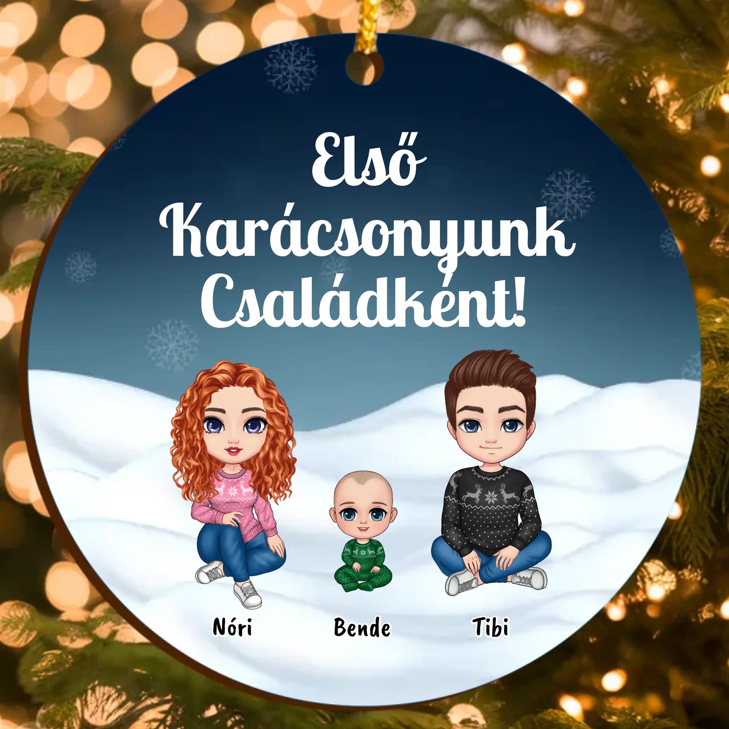 Az első karácsonyunk családként Fa Karácsonyfadísz