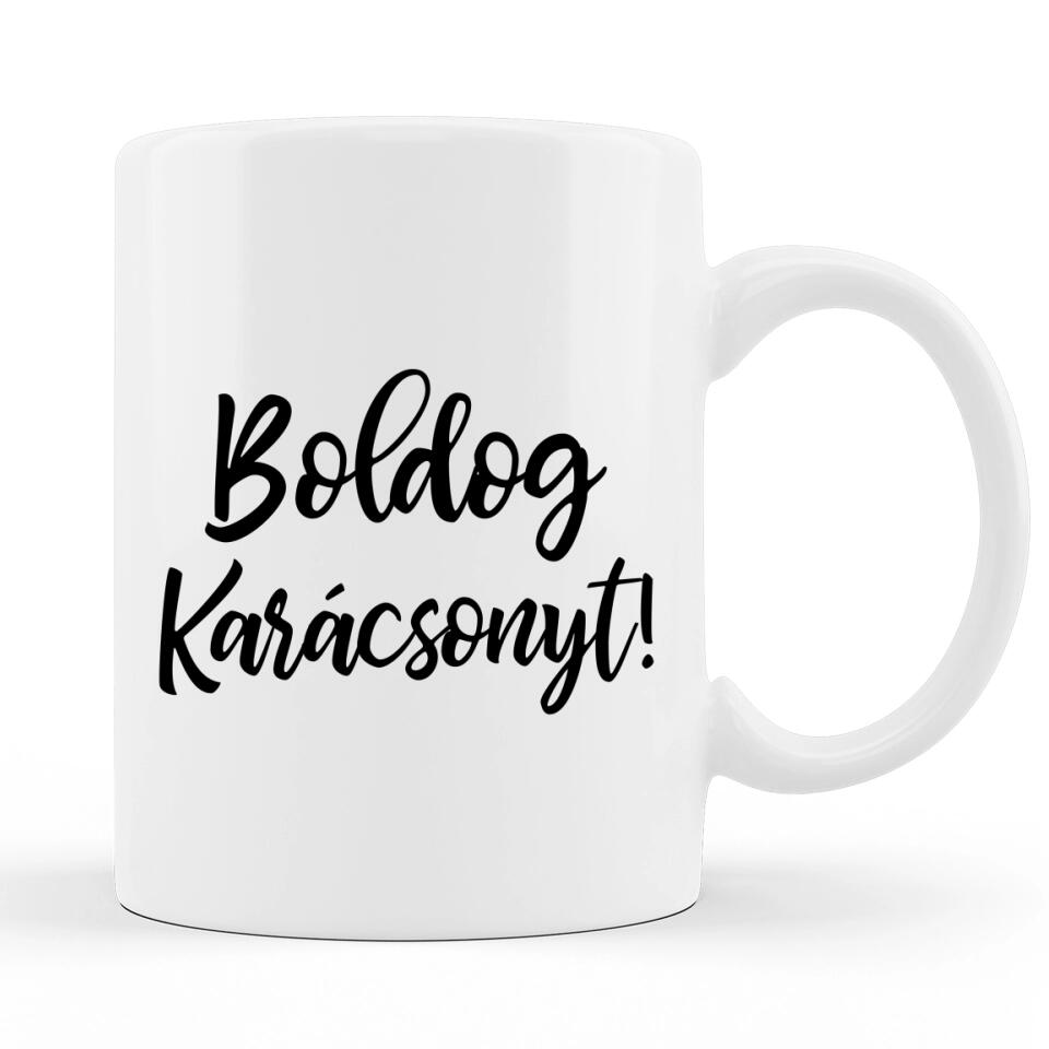 Karácsonyi Bögre Változtatható Karakterekkel - Akár 5 karakterrel!