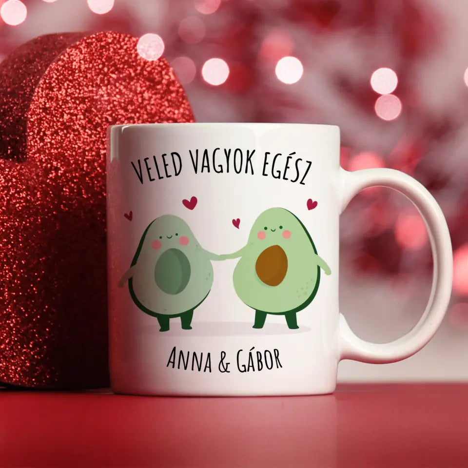 Valentin napi Szöveges Bögre - Avokádók