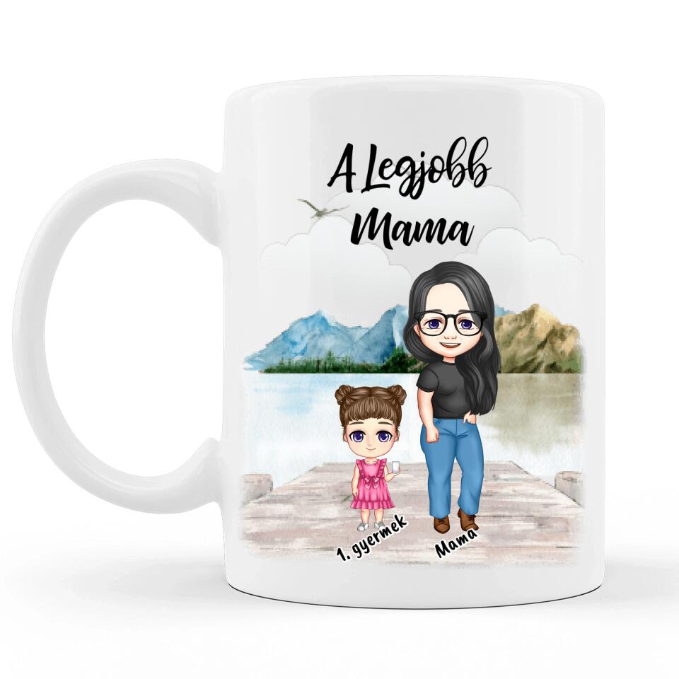 Egyedi Születésnapi Bögre Mamának #2 - Akár 3 gyermekkel