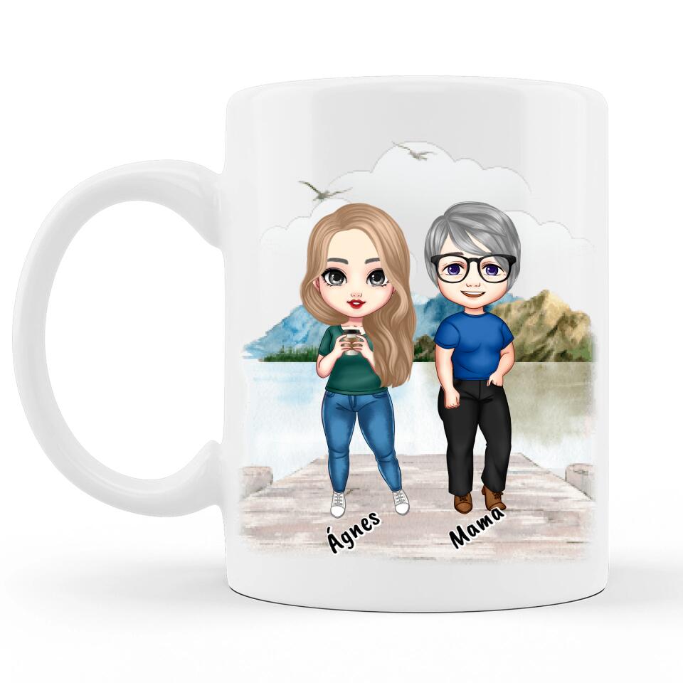 Egyedi Bögre Édesanyáknak - Anyák Napi Bögre - Személyre Szabható, akár 3 gyermekkel