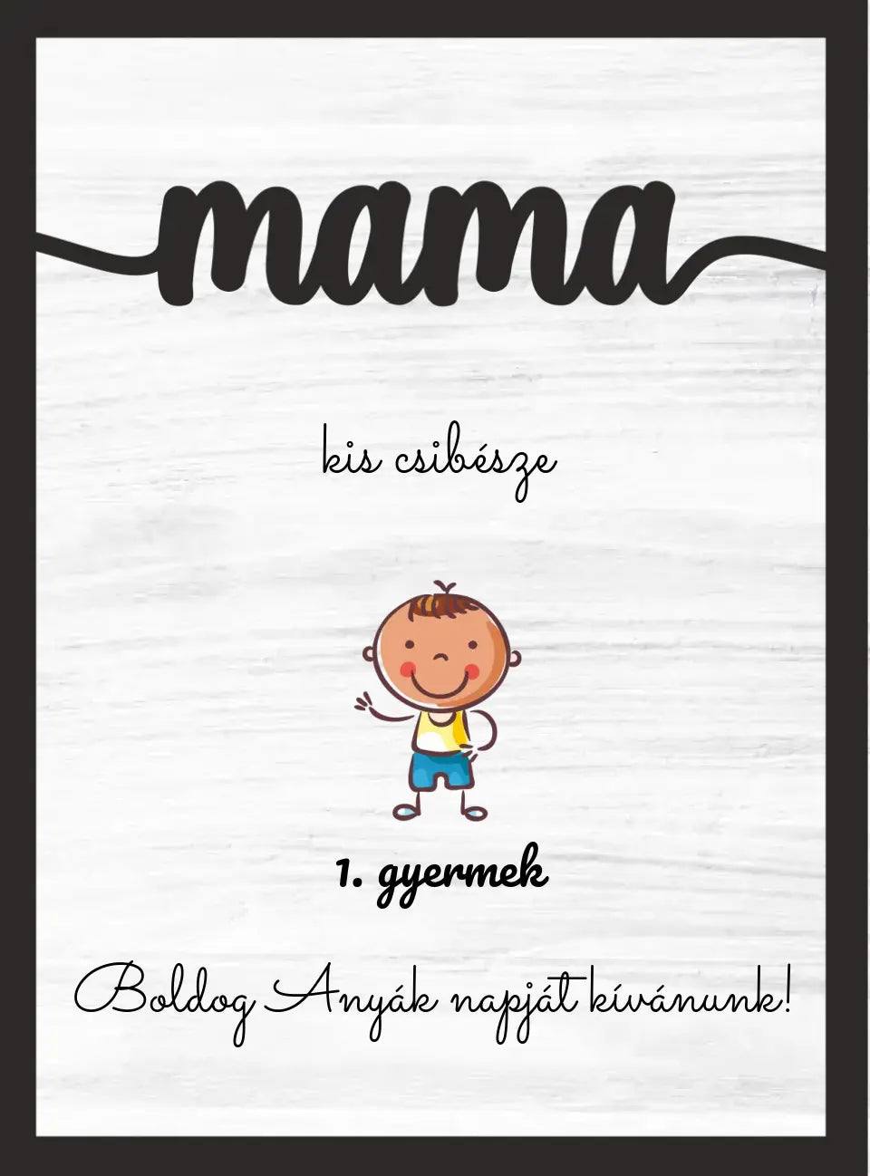 Mama és gyermekek - 2 rétegű asztali dísz