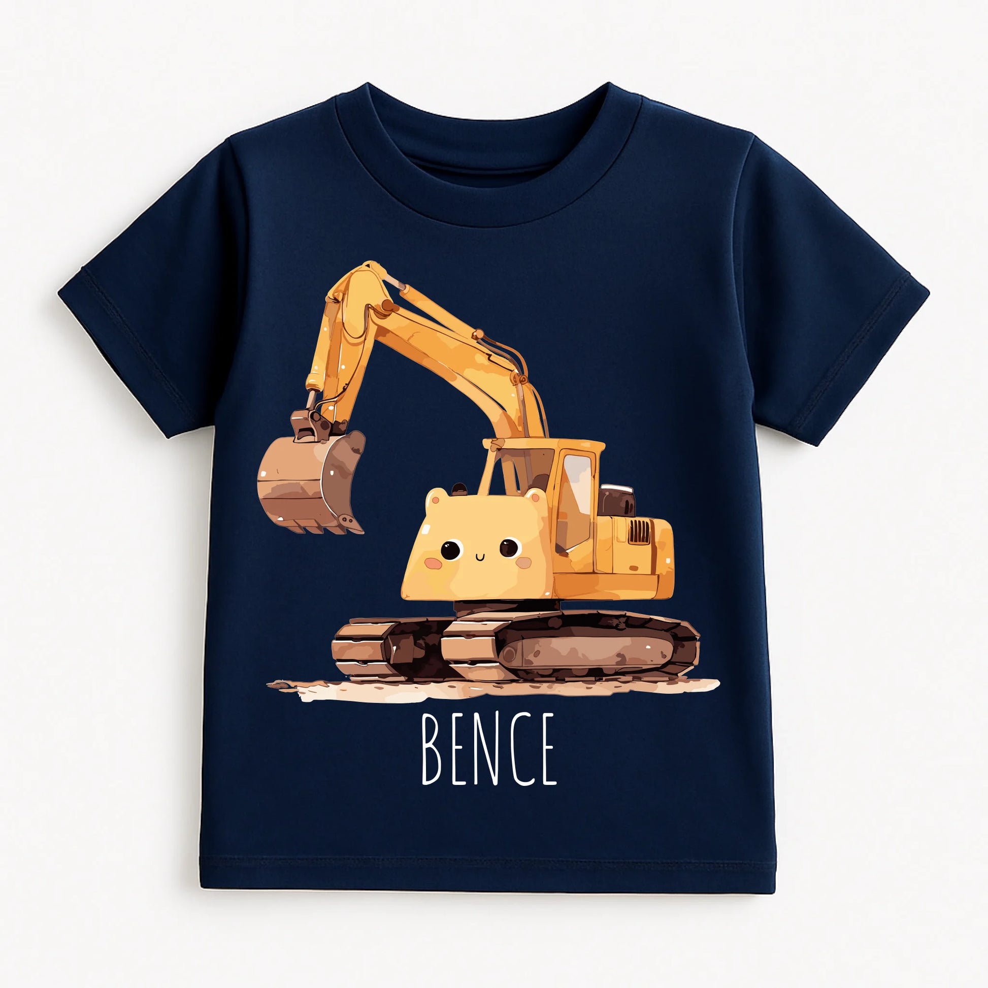 Navy Blue T-shirt on White Background