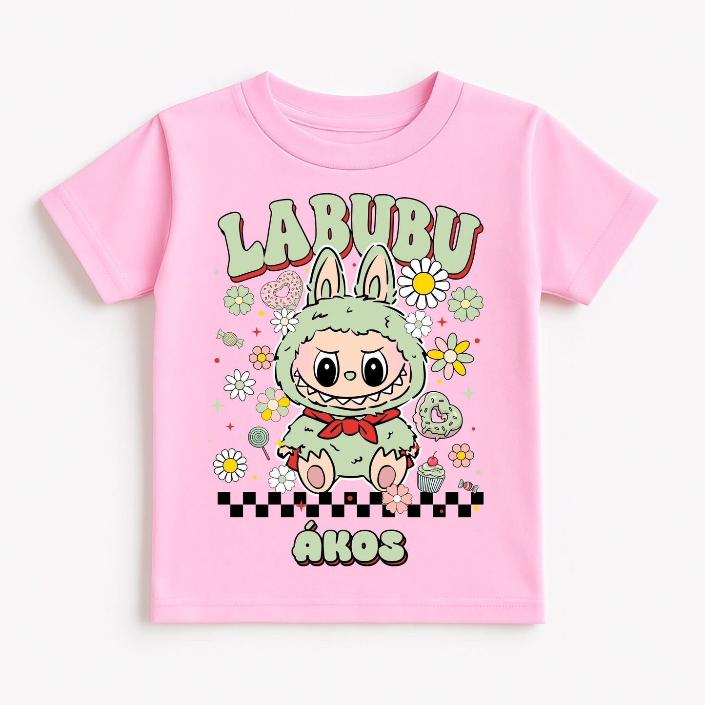 Pastel Pink T-Shirt Flat Lay