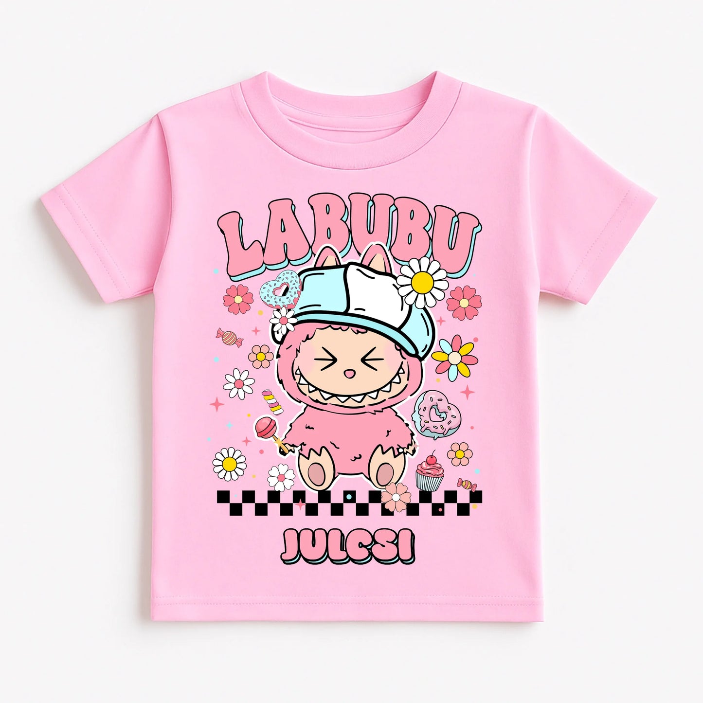 Pastel Pink T-Shirt Flat Lay