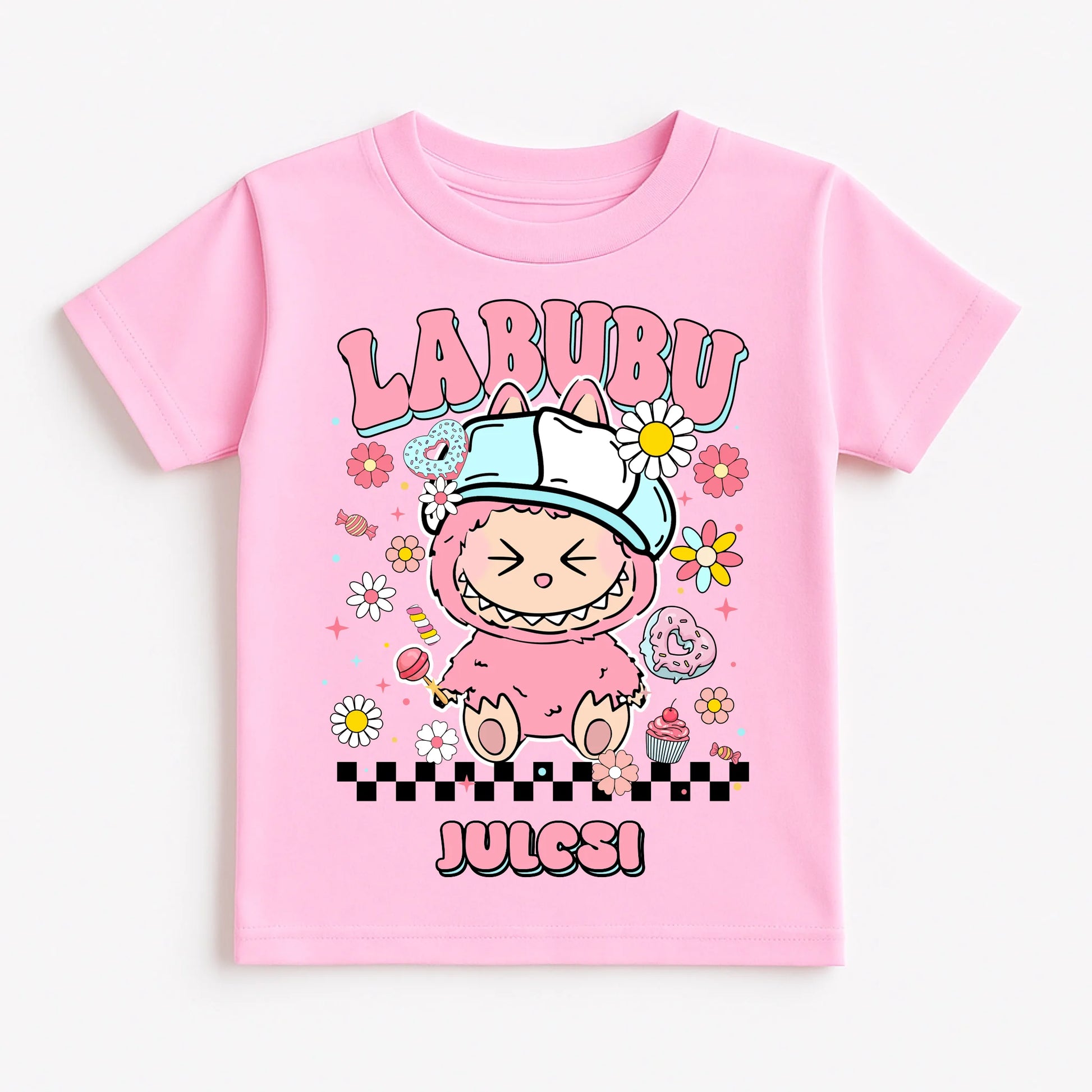 Pastel Pink T-Shirt Flat Lay