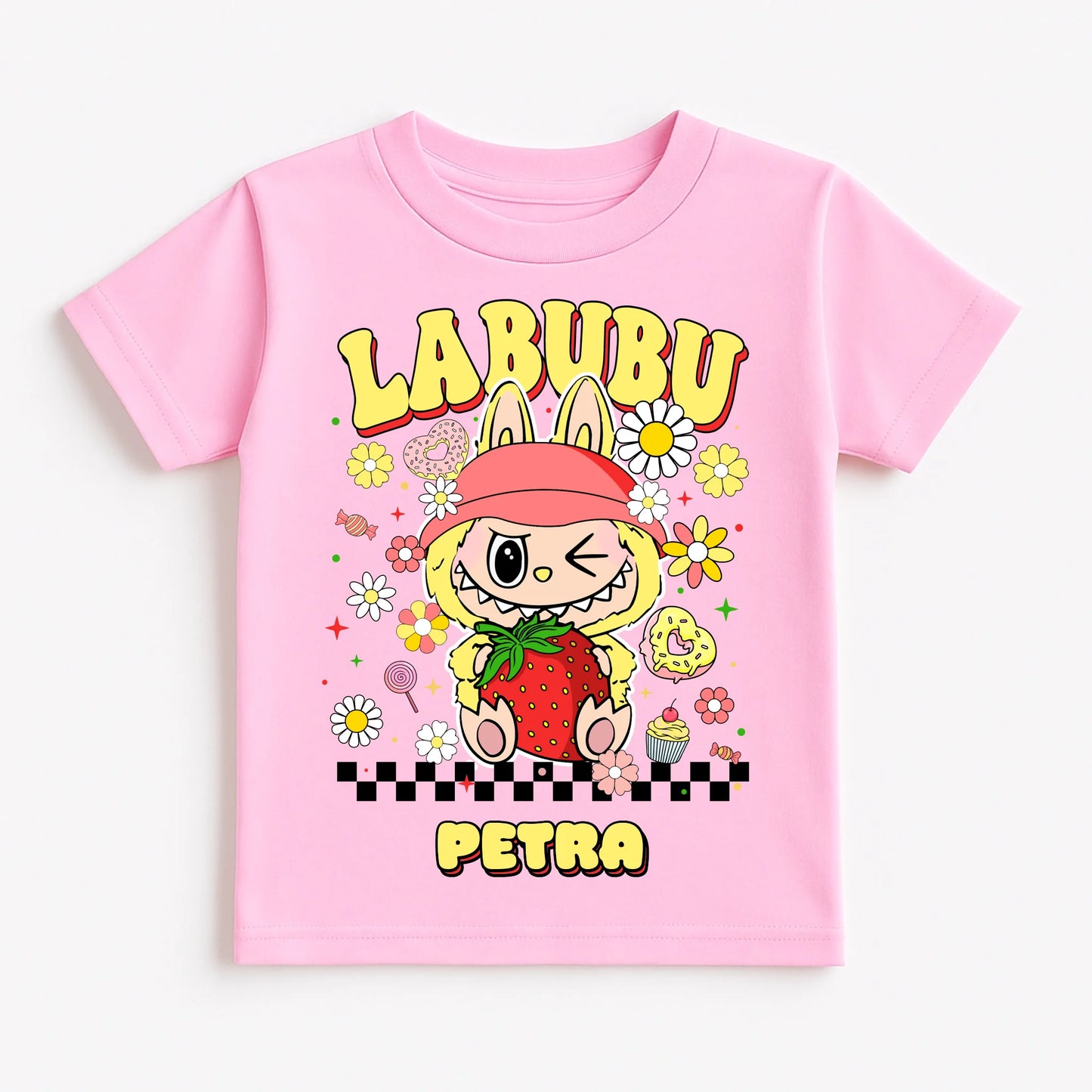 Pastel Pink T-Shirt Flat Lay
