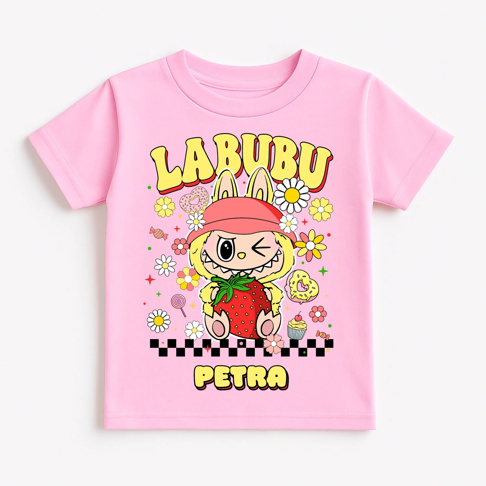 Pastel Pink T-Shirt Flat Lay