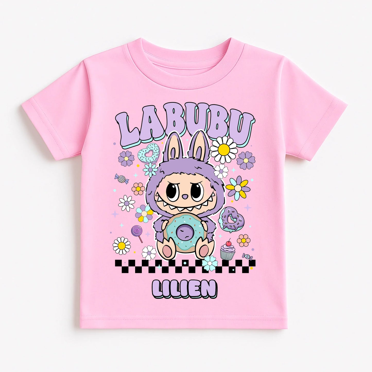 Pastel Pink T-Shirt Flat Lay