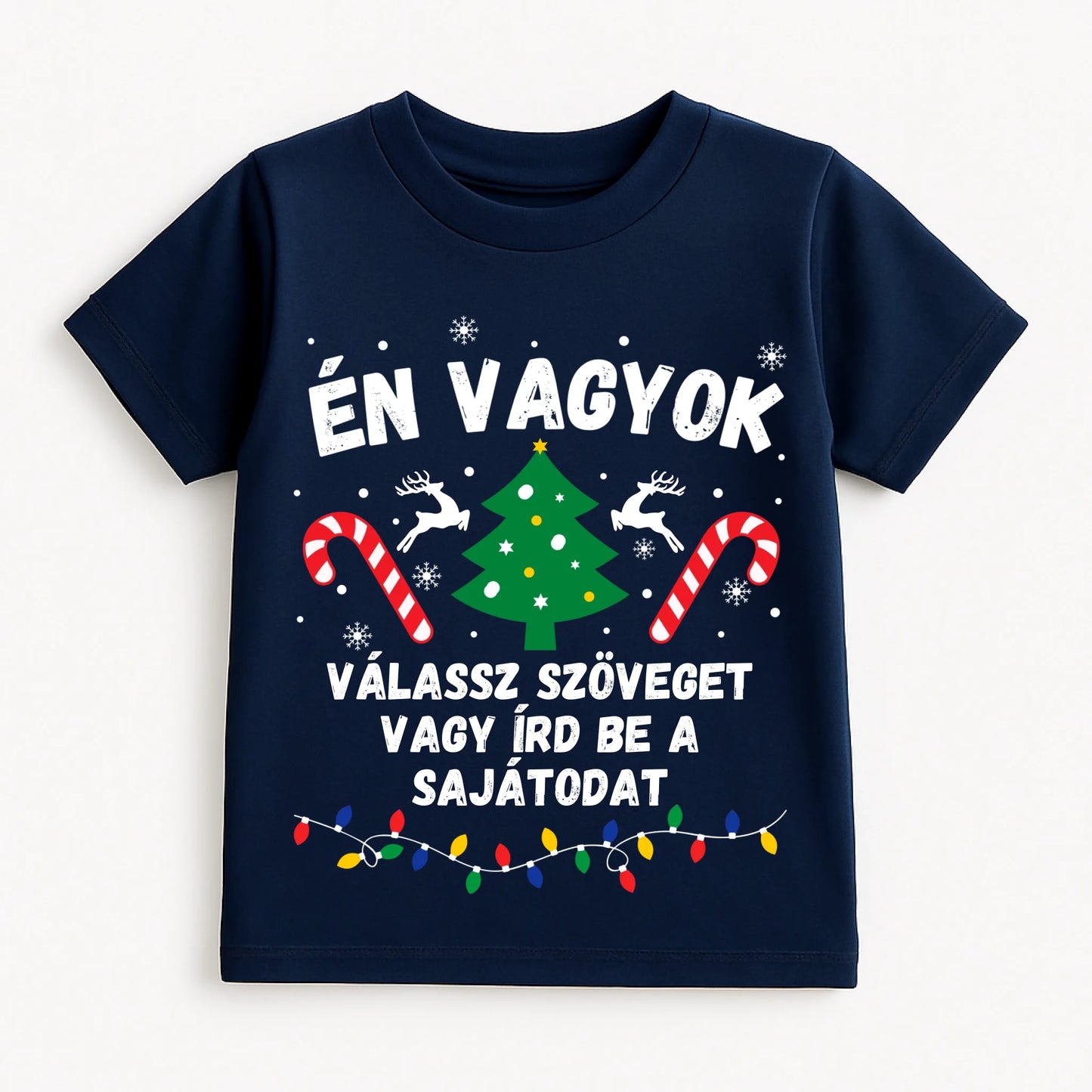 Navy Blue T-shirt on White Background