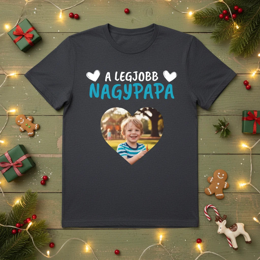 Legjobb Nagypapa Fényképes Póló