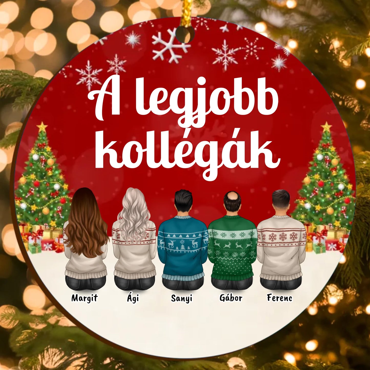 A legjobb kollégák Fa Karácsonyfadísz