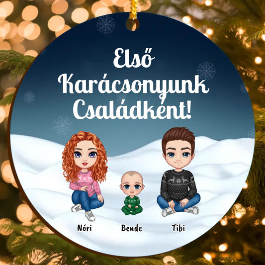 Az első karácsonyunk családként Fa Karácsonyfadísz