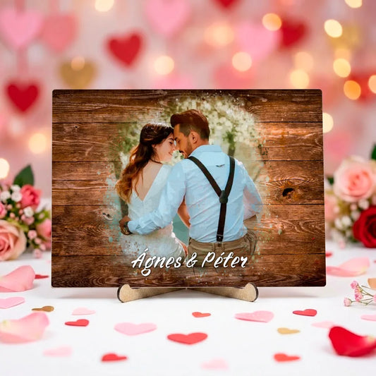 Fényképes személyre szabható asztali dísz