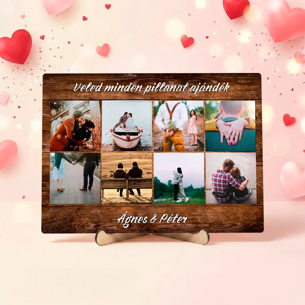 Személyre szabható asztali dísz saját fényképekkel
