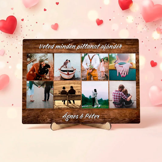 Személyre szabható asztali dísz saját fényképekkel